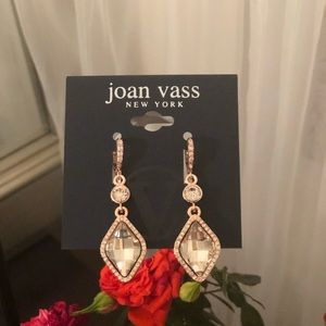 Rose gold crystal drop earrings elegant